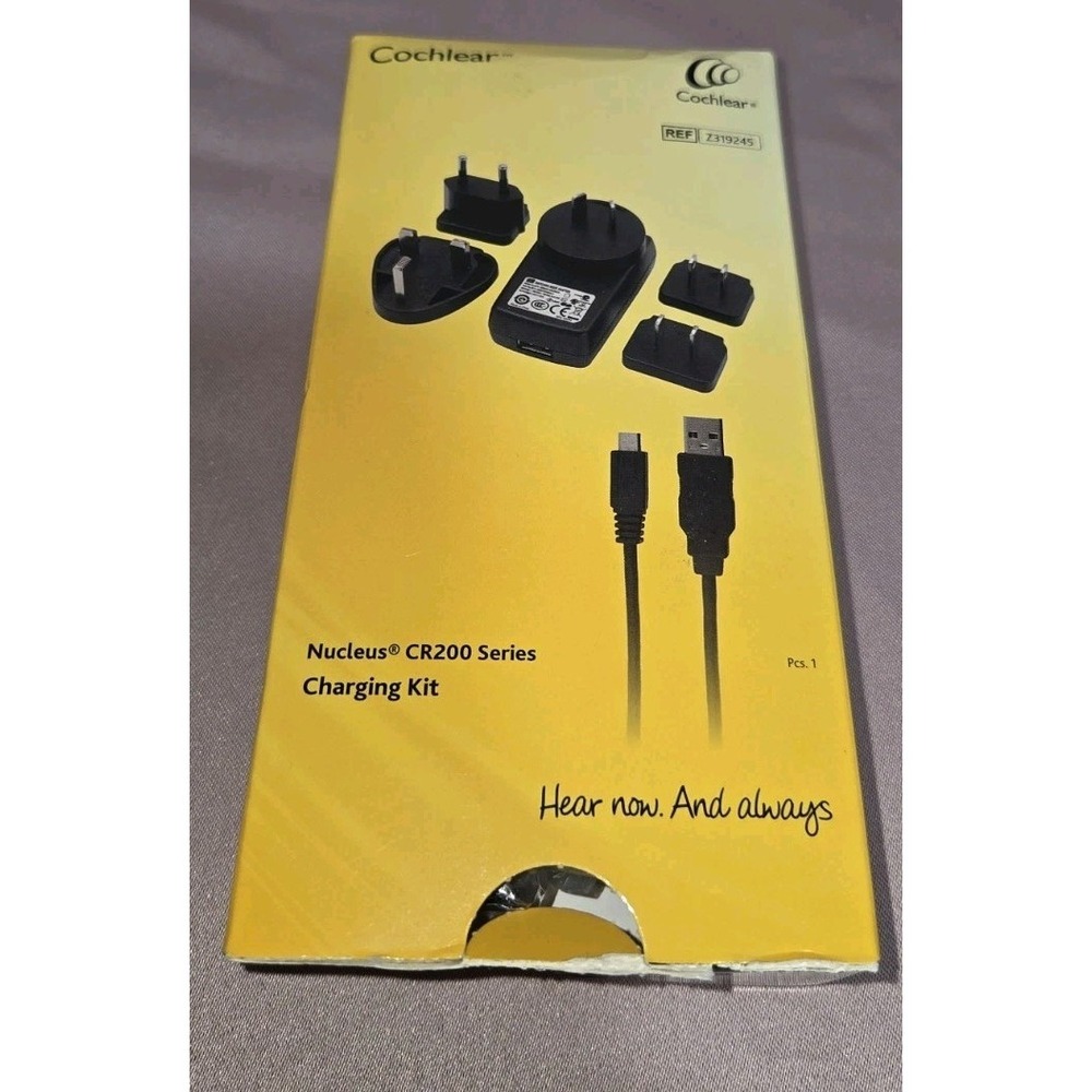 Cochlear Nucleus CR200 Charging Kit w/ USB Cable & Plug Adapters